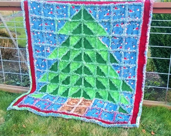 OH Christmas Tree Rag Quilt Pattern