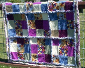 Fringed Garden Rag Quilt Pattern PDF Instant Download