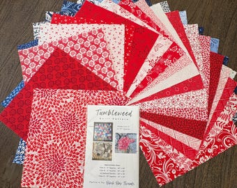 Last One, The Tumbleweed Celebrate America’s 250th Centennial Red White Blue Dahlia Quilt Kit To Make View C