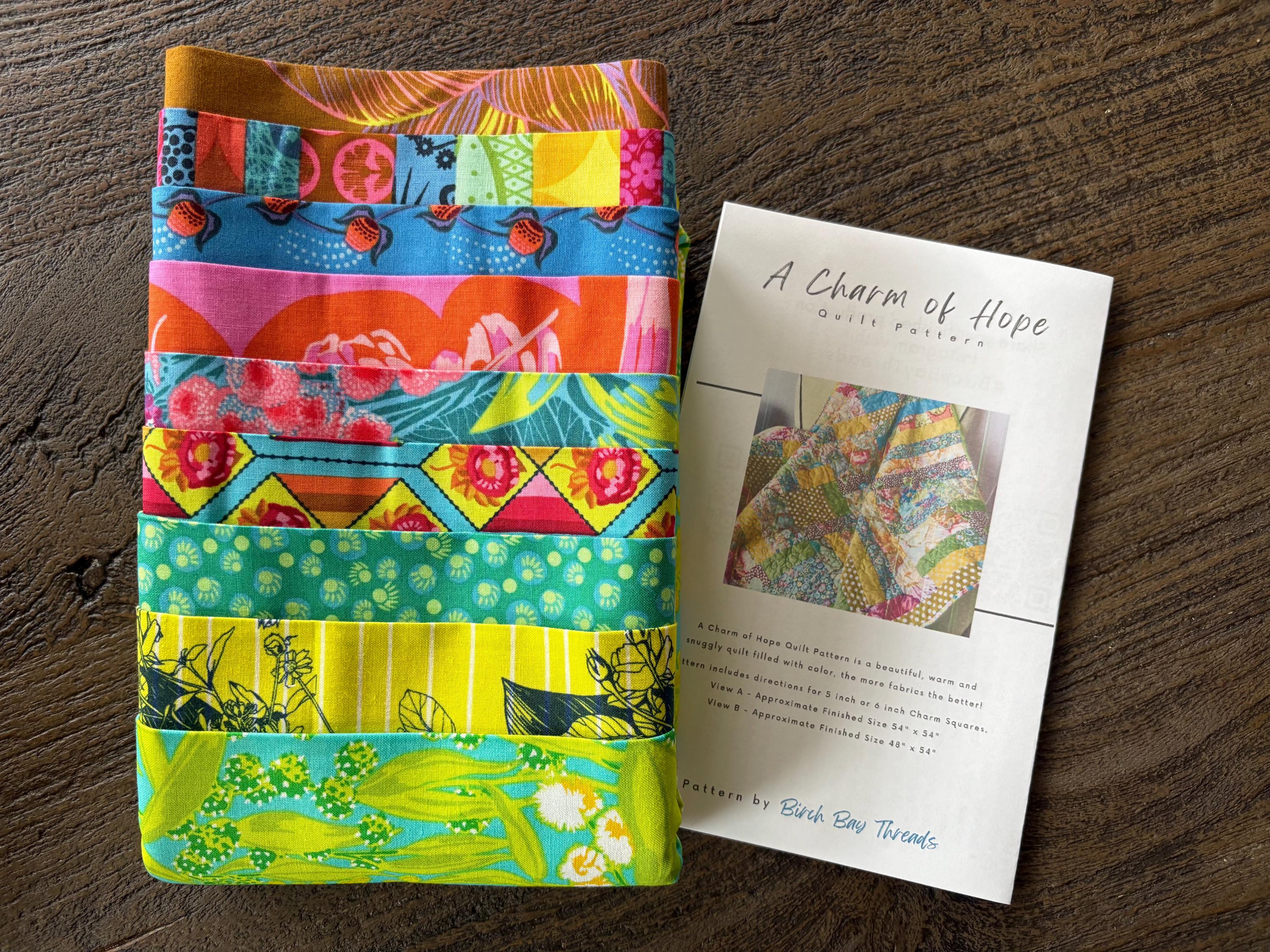 A Charm of Hope Quilt Kit With Free Spirit Fabrics
