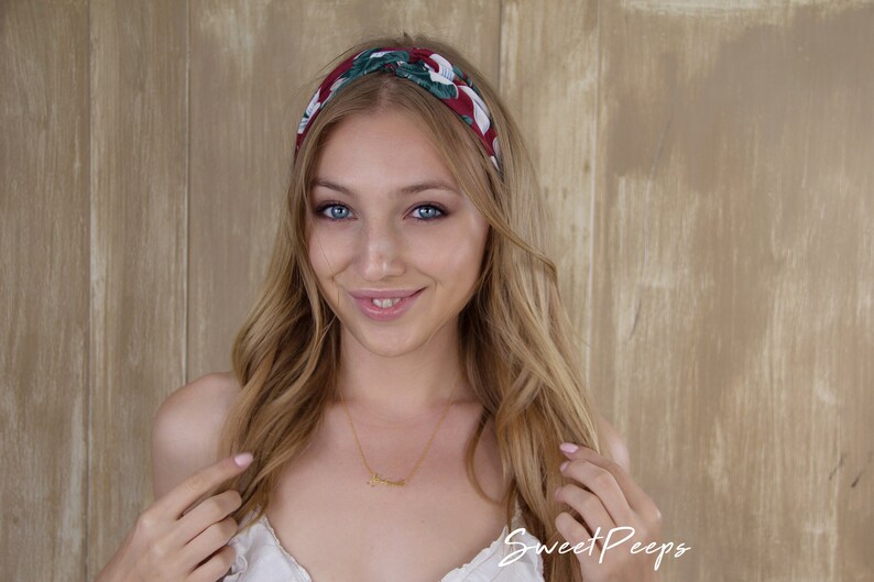 Tropical Headband Summer Bandana Headband Bandana Denim Etsy