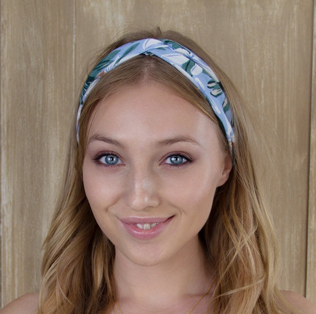 Tropical Headband Summer Bandana Headband Bandana Denim Etsy