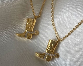 Teeny Tiny Cowboy Boot Necklace