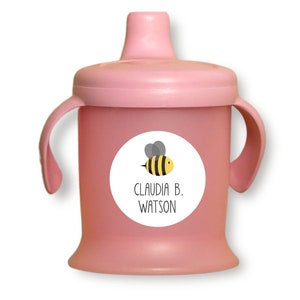 Namens Aufkleber Biene, Bienen Aufkleber mit Namen, Biene Etikett, wasserfeste Aufkleber rund