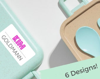 waterproof stick on name labels in bright colors, waterproof custom address labels