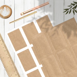 braune Kraft Etiketten 55 x 85 mm für Flaschen und Gläser
