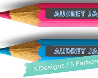 mini pencil labels with name for school waterproof / name labels