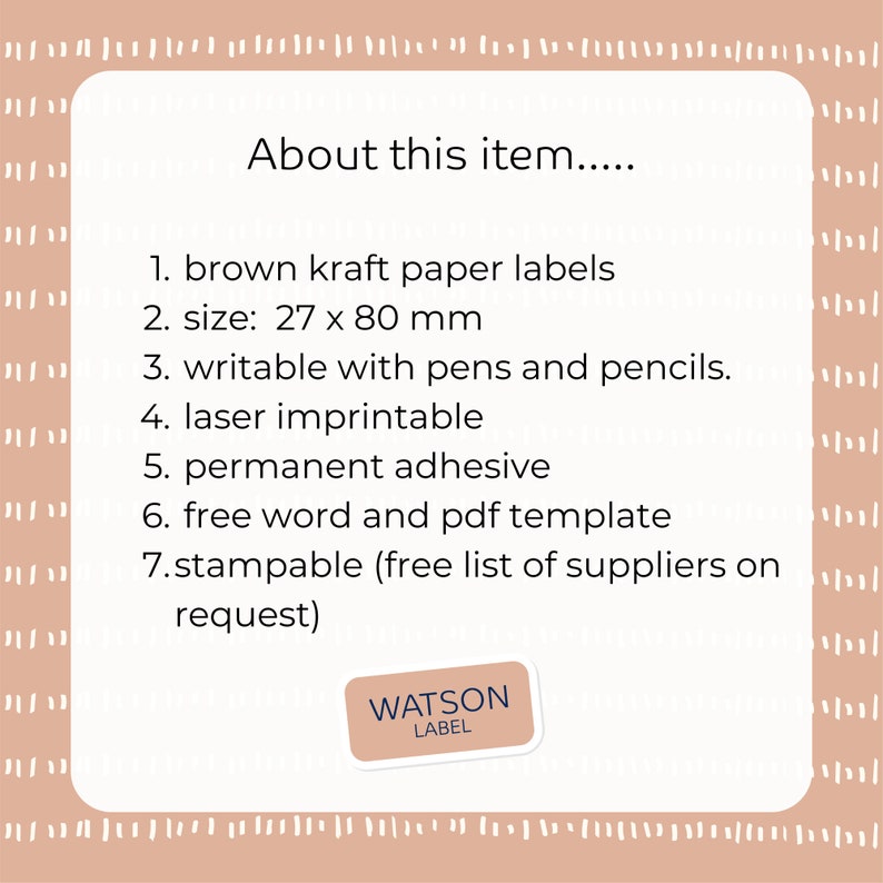 brown kraft tamper proof seal labels 27 x 80 mm image 9