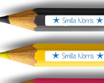 pencil labels with stars dishwasher proof 38 x 6 mm
