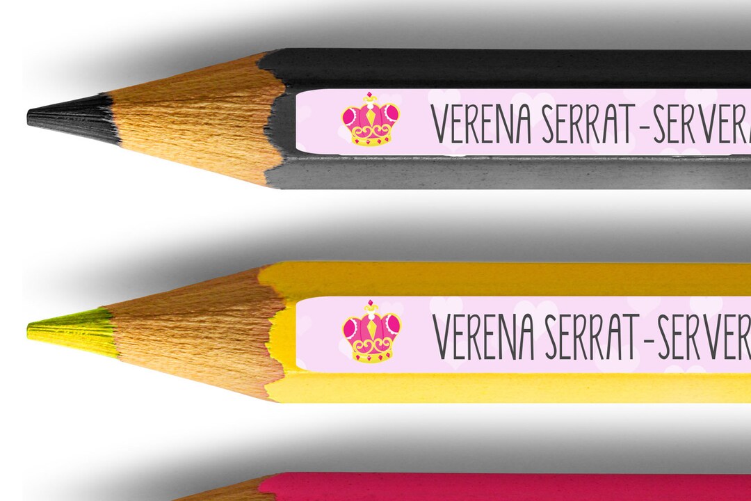 50 Mini Pencil Labels With Crown - Etsy
