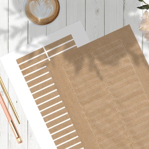 Etichette in carta kraft sigillo di freschezza 12 x 70 mm