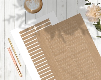 brown kraft wraparound labels 12 x 70 mm