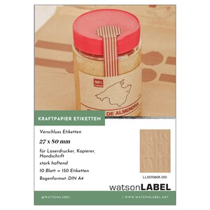 brown kraft tamper proof seal labels 27 x 80 mm image 4