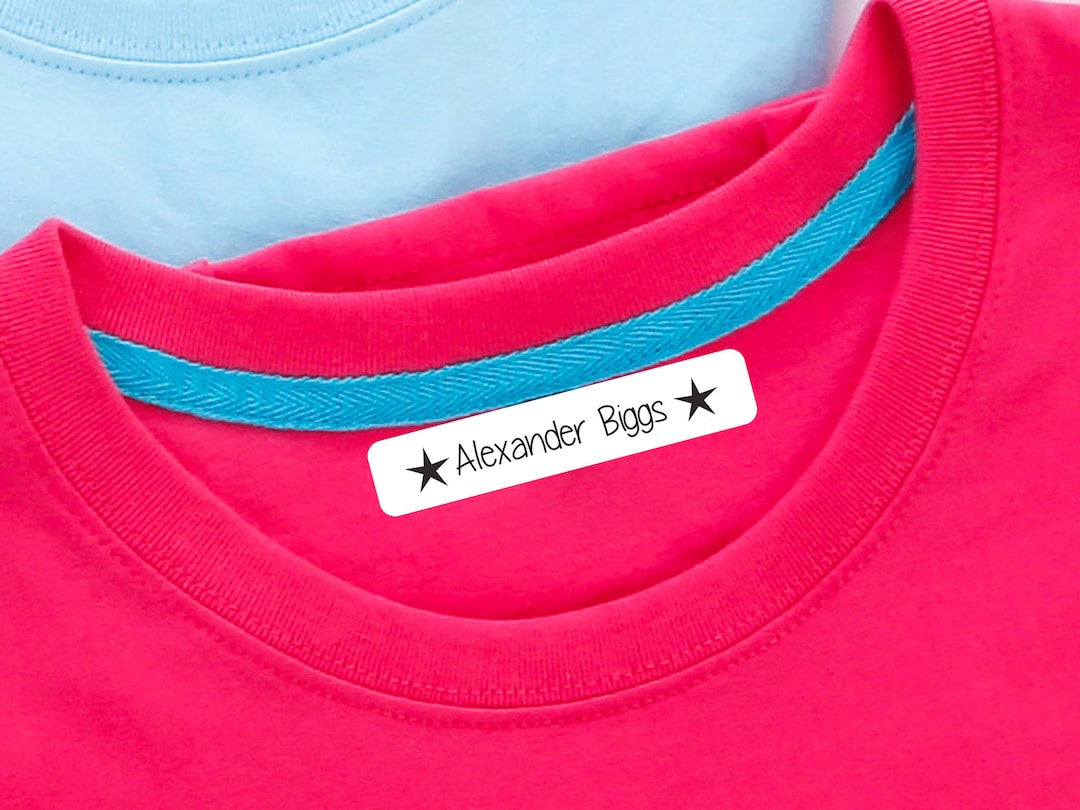 100 Personalised Ironon Name Labels for Clothing With Black Etsy