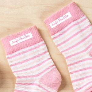 rosa Wäsche Aufbügler personalisiert mit Namen für Kleidung und Wäsche