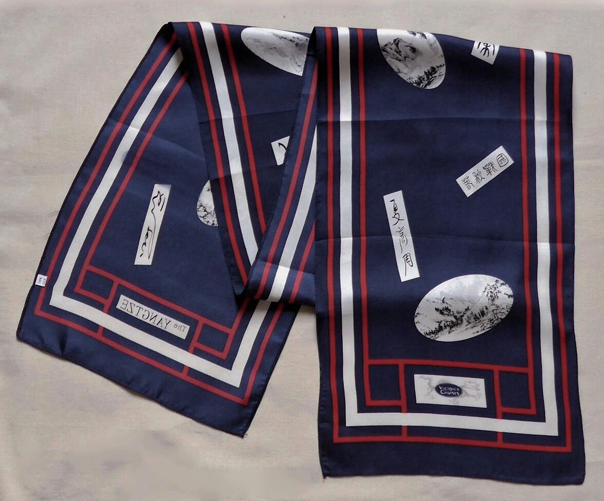Yangtze Cruises Scarf, Vintage. Victoria Cruises, a Long
