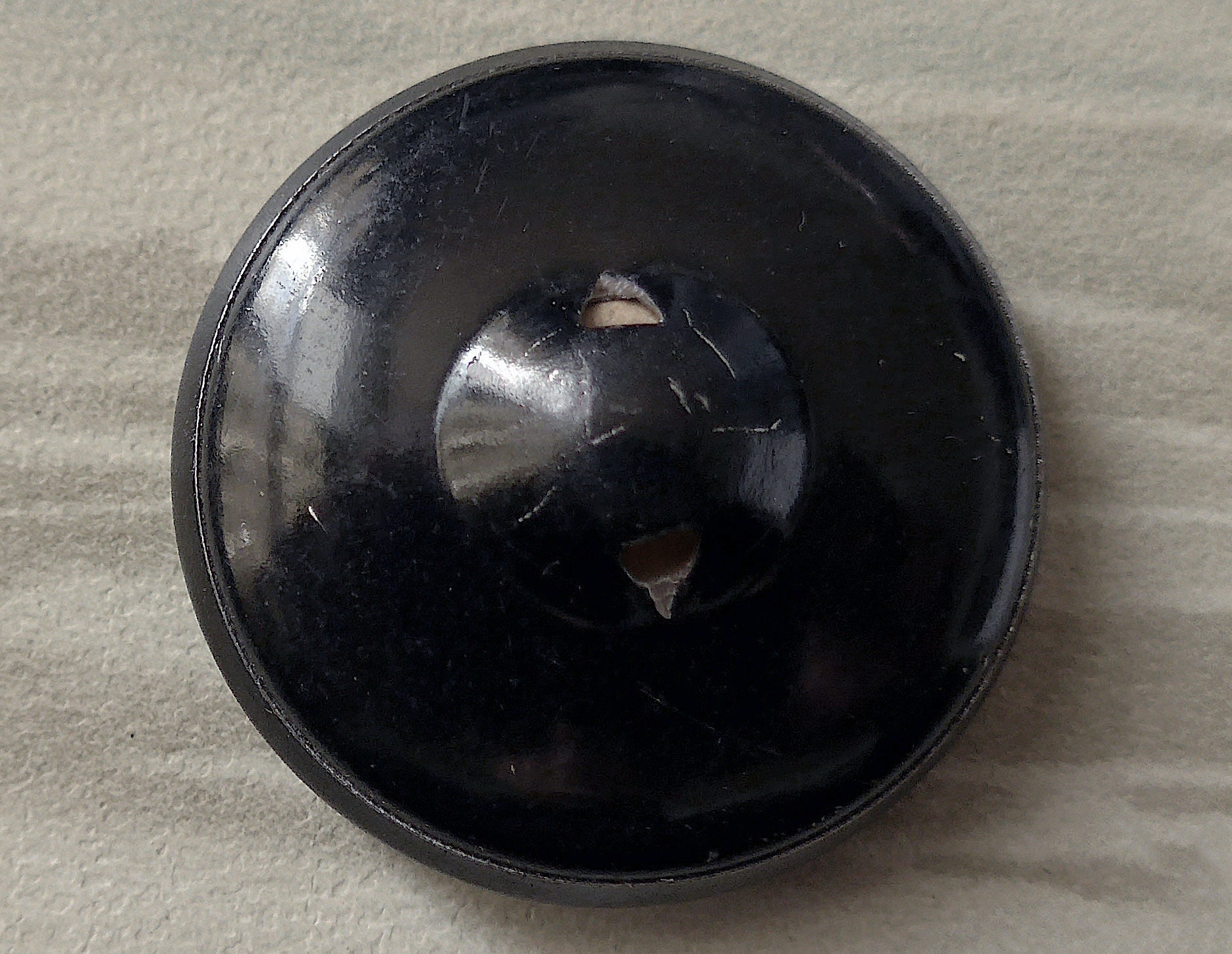 Leather Button, Black, Gold Embossed, Vintage. Black Leather Leather Button, Black, Gold Embossed, Vintage. Black Leather