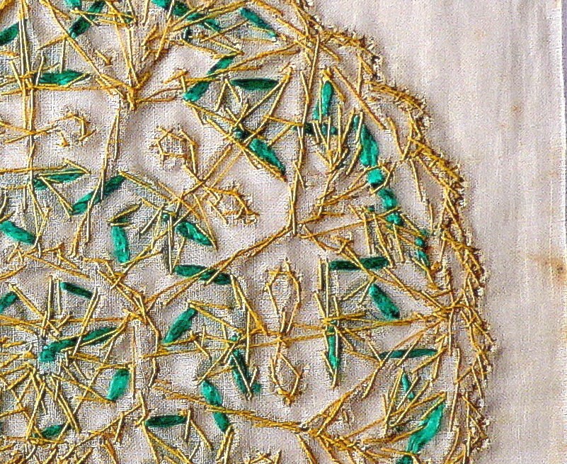 Ottoman Embroidery Antique. an Embroidered Circle a Floral - Etsy