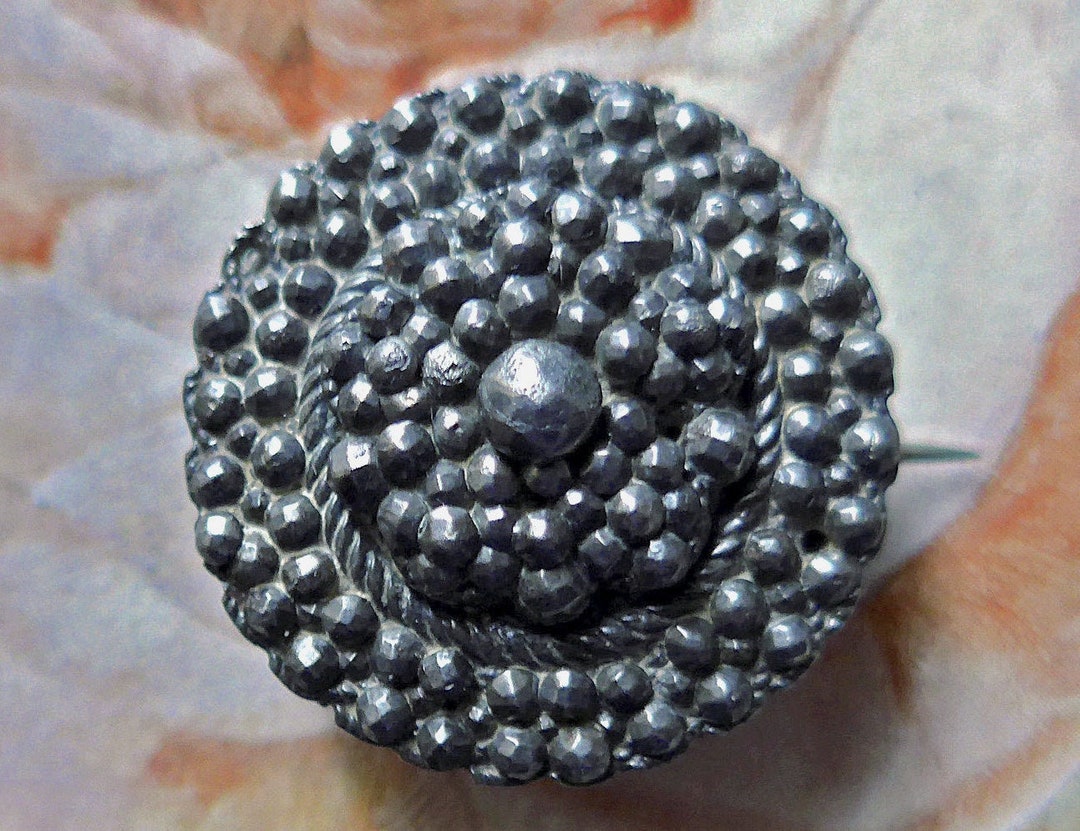 Cut Steel Brooch Antique. A Double Border of Steels Rope Etsy