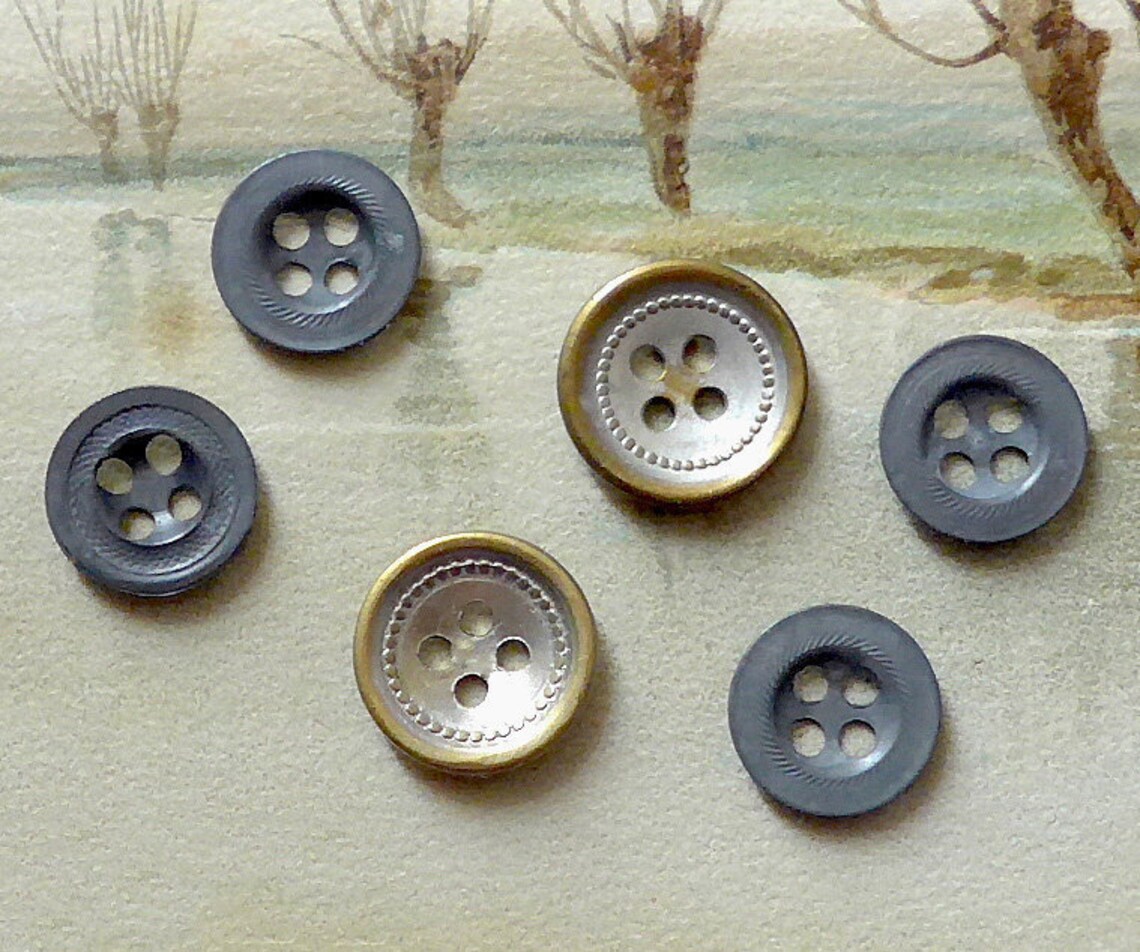 Gentlemen's Suit Buttons 6 3 Different Types Antique. Etsy UK