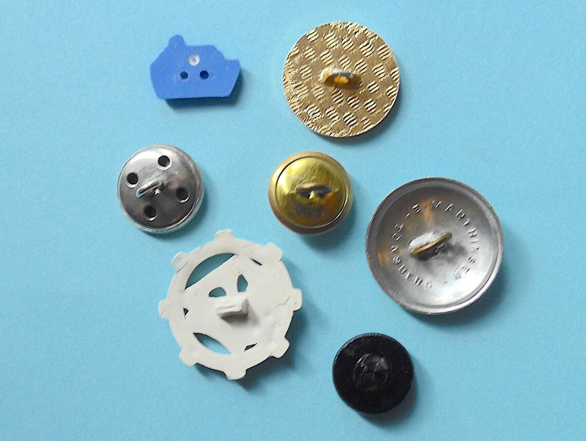 Ship Button Nautical Buttons, 7 Different, Vintage. Boats, Ships and Anchors ...