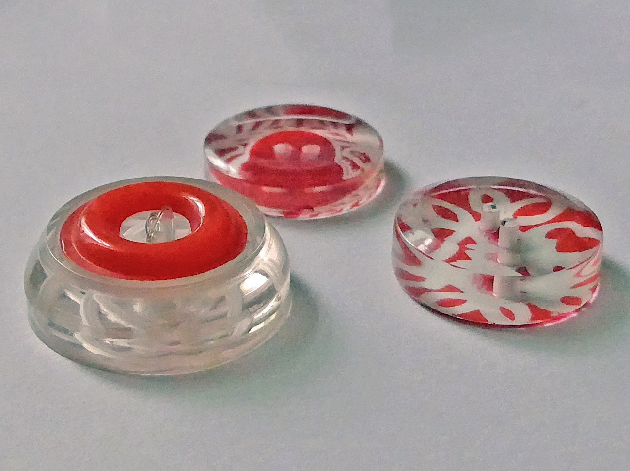 Perspex/acrylic Buttons 3 Different Vintage. Transluscent - Etsy