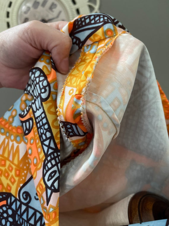 Vintage Abstract Pattern Handmade Button Up Short… - image 6