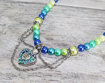 Always in My Heart Beaded Urn Necklace