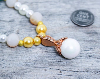 Beaded Pearl Urn Necklace