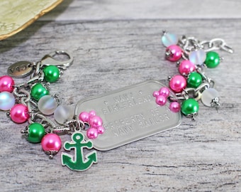 Navy Girlfriend Propiedad de una pulsera navy Sailor Dog Tag en acero inoxidable