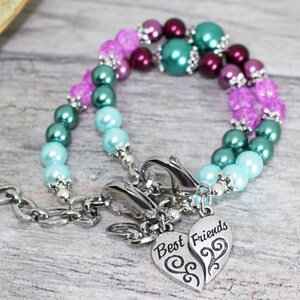 Meilleur ami Bracelet ensemble en acier inoxydable