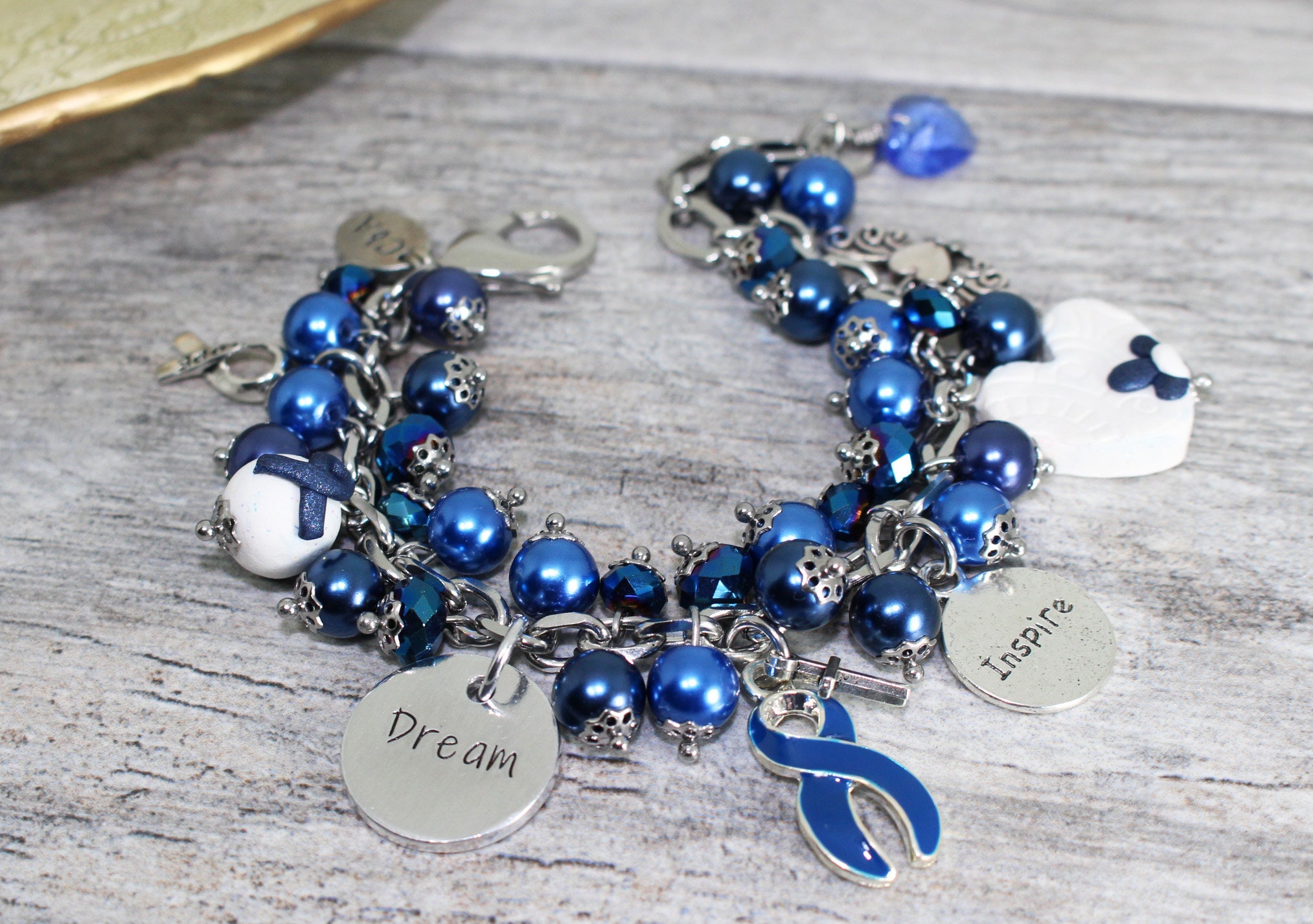Stainless Steel Colon Cancer Bracelet Colon Cancer Awareness
