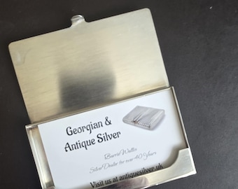 Vintage Solid Silver Business Card Case 60.8g