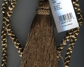 Conso 60365 I16 NATURAL GREEN CHAMPAGNE GOLD Decorative Double Tassel Chair Tie