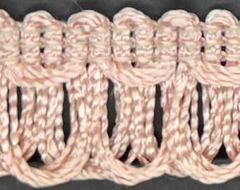 1" Pink Loop Fringe Fabric Trim 9 Yards Trimming