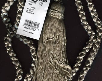 Sandstone Tieback 23&quot; Cord Spread 5&quot; Tassel Lot Of 2 CONSO C12 tie back chair tie