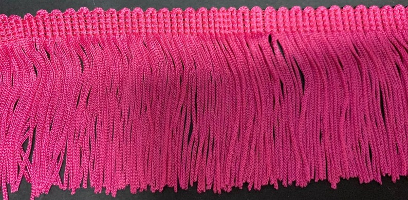 3 Fuchsia Chainette Fringe Trim 11 Yards