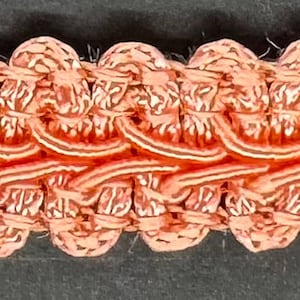 1/2&quot; Salmon French Chinese Gimp Braid Fabric Trim 11 Yards Trimming