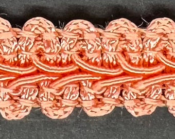 1/2" Łosoś Francuski Chiński Gimp Braid Tkanina Taśma Wykończeniowa 11 Jardów