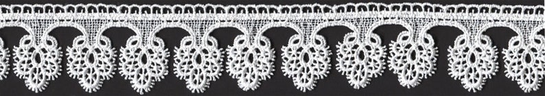 1/&12 white venice lace fabric trim 5 yards