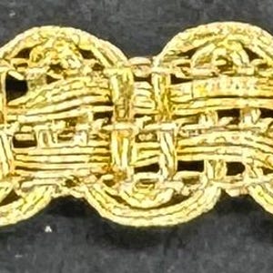 Tessuto a treccia con pergamena in oro metallizzato da 1/4&quot;, 25 iarde, per costumi e feste
