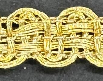 1/4" Metallic Gold Scroll Gimp Braid Fabric Trim 25 Yards Costume Holiday Trimming
