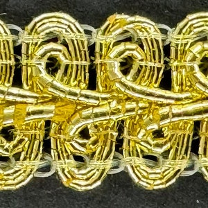1/2&quot; Metallic Gold French Chinese Gimp Braid Fabric Trim 10 Yards