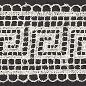 2&quot; white venice venise lace fabric bridal trim 5 yards
