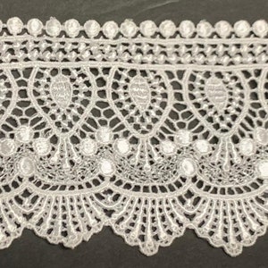 3&quot; white  venice venise bridal lace fabric trim 9 yards