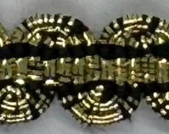 1/4" Metallic Gold Scroll French Gimp Braid Fabric Trim 18 Yards Holiday Trim