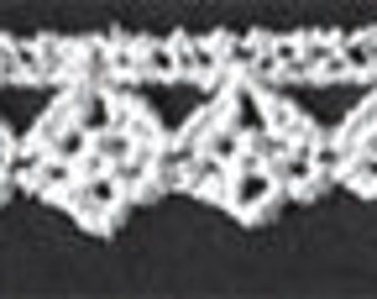 1/4" White Venice Venise White Lace Fabric Trim 15 Yards