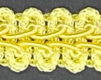 1/2" Lemon Yellow French Gimp Chinese Gimp Braid Fabric Trim 18 Yards