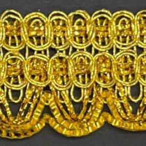 1&1/2&quot; Metallic Gold Braid Fabric trim 18 Yards