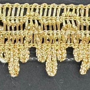 Tessuto per costumi da sposa con treccia metallica in oro da 1 pollice, 5 iarde
